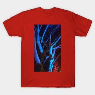 Fluoro Blue Branches T-Shirt